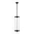 ZEEV Lighting Claro Outdoor LED 24 Inch Round Glass Crystal Pendant in Matte Black Model: EP11119-LED-24R-MBK