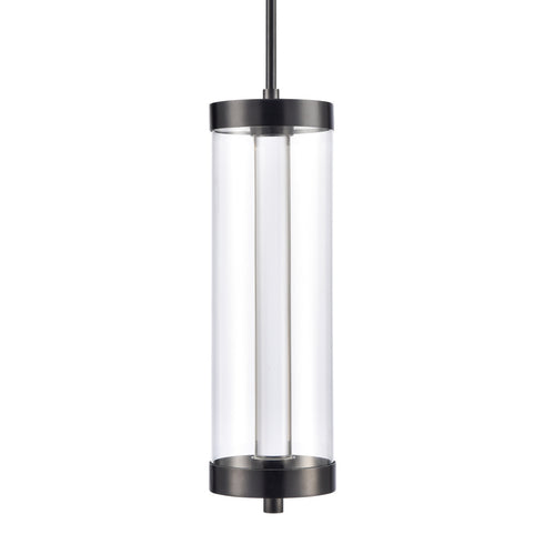 ZEEV Lighting Claro Outdoor LED 24 Inch Round Glass Crystal Pendant in Matte Black Model: EP11119-LED-24R-MBK