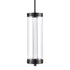 ZEEV Lighting Claro Outdoor LED 24 Inch Round Glass Crystal Pendant in Matte Black Model: EP11119-LED-24R-MBK