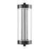 ZEEV Lighting Claro Outdoor LED 24 Inch Round Glass Crystal Sconce in Matte Black Model: EW11114-LED-24R-MBK