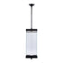 ZEEV Lighting Claro Outdoor LED 24 Inch Square Glass Crystal Pendant in Matte Black Model: EP11107-LED-24S-MBK