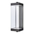 ZEEV Lighting Claro Outdoor LED 24 Inch Square Glass Crystal Sconce in Matte Black Model: EW11102-LED-24S-MBK