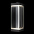 ZEEV Lighting Claro Outdoor LED 24 Inch Square Glass Crystal Sconce in Matte Black Model: EW11102-LED-24S-MBK