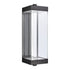 ZEEV Lighting Claro Outdoor LED 24 Inch Square Glass Crystal Sconce in Matte Black Model: EW11102-LED-24S-MBK