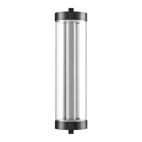 ZEEV Lighting Claro Outdoor LED 35 Inch Round Glass Crystal Sconce in Matte Black Model: EW11115-LED-35R-MBK