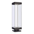 ZEEV Lighting Claro Outdoor LED 35 Inch Square Glass Crystal Bollard in Matte Black Model: EBP11112-LED-35S-MBK