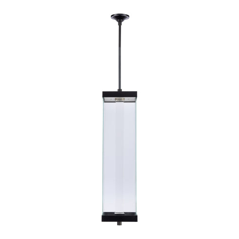 ZEEV Lighting Claro Outdoor LED 35 Inch Square Glass Crystal Pendant in Matte Black Model: EP11108-LED-35S-MBK