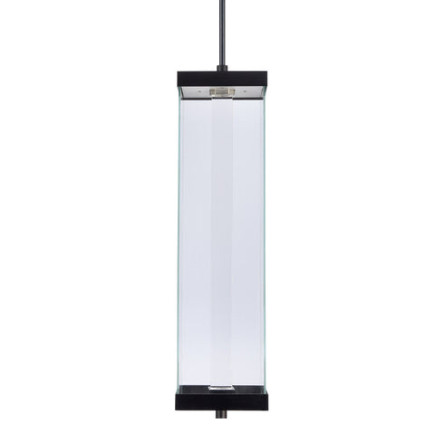 ZEEV Lighting Claro Outdoor LED 35 Inch Square Glass Crystal Pendant in Matte Black Model: EP11108-LED-35S-MBK