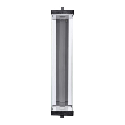 ZEEV Lighting Claro Outdoor LED 50 Inch Square Glass Crystal Sconce in Matte Black Model: EW11104-LED-50S-MBK