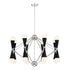 ZEEV Lighting CROSBY 16 Light 36 Inch Geometric Prism Decorative Chandelier in Polished Nickel Finish Model: CD10221-16-PN+MBK