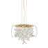 ZEEV Lighting DESTINY 12 Light LED 20 Inch Clear Glass Dome Shade Chandelier in Aged Brass Finish Model: CD10243-LED-AGB