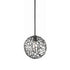 Zeev Lighting HELIOS 1 Light 1 Light 10 Inch Organic in Matte Black Metal Globe Pendant Model: P30037-1-MBK