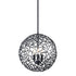 ZEEV Lighting HELIOS 3 Light 14 Inch Organic in Matte Black Metal Globe Pendant Model: P30038-3-MBK