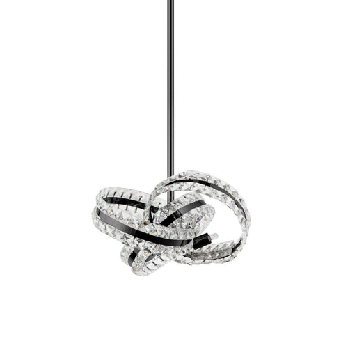 ZEEV Lighting KNOT 6 Light 19 Inch 3 Band Orbital in Aged Brass Crystal Pendant Light Model: P30096-6-AGB
