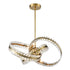 ZEEV Lighting KNOT 6 Light 19 Inch 3 Band Orbital in Aged Brass Crystal Pendant Light Model: P30096-6-AGB