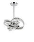 Zeev Lighting KNOT 6 Light 6 Light 19 Inch 3 Band Orbital in Matte Black Crystal Pendant Light Model: P30014-6-MBK