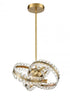 Zeev Lighting KNOT 6 Light 6 Light 19 Inch 3 Band Orbital in Matte Black Crystal Pendant Light Model: P30014-6-MBK