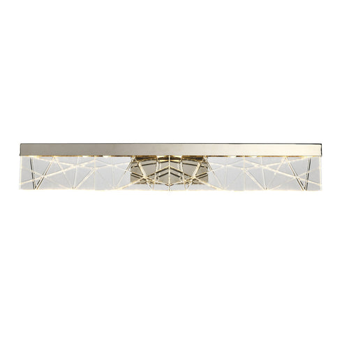 Zeev Lighting LUCUS 1 Light LED 3CCT 26 Inch Thick Engraved Crystals in Satin Brushed Black Vanity Light Model: VL11506-LED-24A-SBB