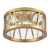 ZEEV Lighting Lucus 15 Inch LED Crystal Drum Semi Flush in Aged Brass Model: SF11516-LED-AGB