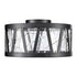 ZEEV Lighting Lucus 15 Inch LED Crystal Drum Semi Flush in Satin Brushed Black Model: SF11518-LED-SBB