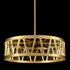 Zeev Lighting LUCUS 2 Light LED 3CCT 30 Inch Thick Engraved Crystals in Aged Brass Drum Pendant Light Model: P11519-LED-AGB