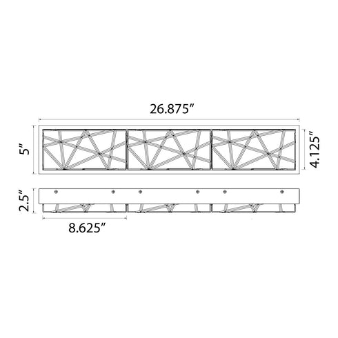 ZEEV Lighting Lucus 27 Inch LED Crystal Wall Sconce in Aged Brass Model: VL11510-LED-24B-AGB