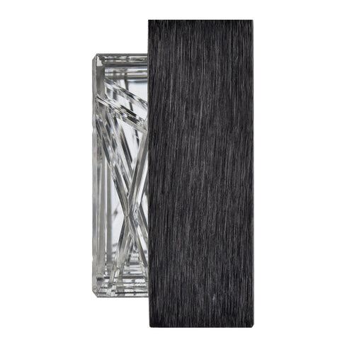 ZEEV Lighting Lucus 27 Inch LED Crystal Wall Sconce in Satin Brushed Black Model: VL11512-LED-24B-SBB