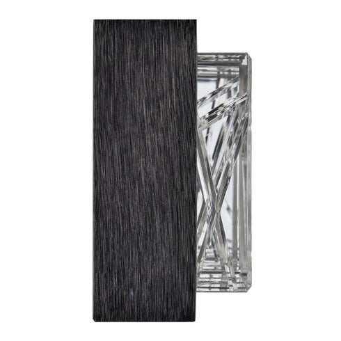 ZEEV Lighting Lucus 27 Inch LED Crystal Wall Sconce in Satin Brushed Black Model: VL11512-LED-24B-SBB