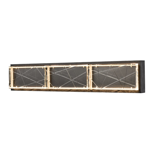 ZEEV Lighting Lucus 27 Inch LED Crystal Wall Sconce in Satin Brushed Black Model: VL11512-LED-24B-SBB