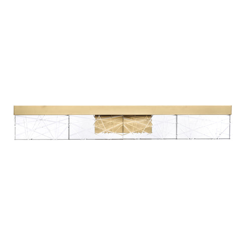 ZEEV Lighting Lucus 35 Inch LED Sleek Crystal Vanity in Aged Brass Model: VL11507-LED-36A-AGB