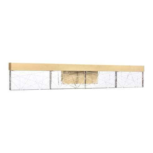ZEEV Lighting Lucus 35 Inch LED Sleek Crystal Vanity in Aged Brass Model: VL11507-LED-36A-AGB