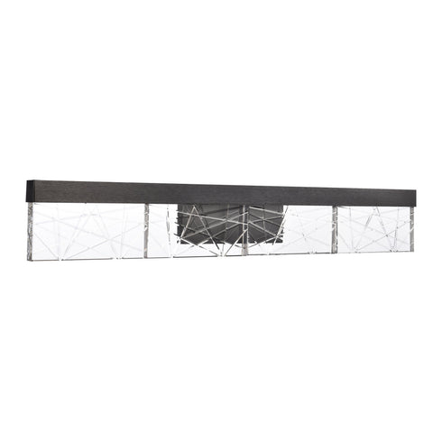 ZEEV Lighting Lucus 35 Inch LED Sleek Crystal Vanity in Satin Brushed Black Model: VL11509-LED-36A-SBB