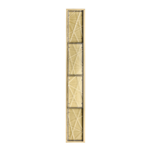 ZEEV Lighting Lucus 36 Inch LED Crystal Wall Sconce in Aged Brass Model: VL11513-LED-36B-AGB