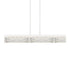 Zeev Lighting LUCUS LED 3CCT 43 Inch Thick Engraved Crystals in Aged Brass Linear Pendant Model: PL11501-LED-43-AGB