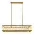 Zeev Lighting LUCUS LED 3CCT 48 Inch Thick Engraved Crystals in Aged Brass Rectangular Chandelier Model: CD11522-LED-AGB