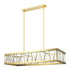 Zeev Lighting LUCUS LED 3CCT 48 Inch Thick Engraved Crystals in Aged Brass Rectangular Chandelier Model: CD11522-LED-AGB