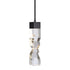 Zeev Lighting MAMADIM 1 Light LED 3CCT 1 Light 2 Inch x2 Inch Carved Crystal in Aged Brass Mini Pendant Model: MP11301-LED-2x2-AGB