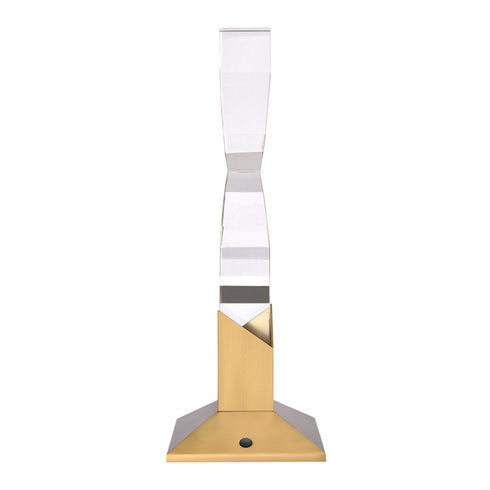 ZEEV Lighting Mamadim 2 Inch x2 Inch Unique Crystal Desk Lamp in Aged Brass Model: DL11365-LED-1-2x2-AGB