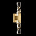 Zeev Lighting MAMADIM 2 Light LED 3CCT 2 Light 2 Inch x2 Inch Carved Crystals Matte White Duo Wall Sconce in Aged Brass Finish Model: WS11317-LED-2-2x2-AGB