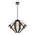 ZEEV Lighting Mamadim 24 Inch LED Architectural Crystal Pendant in Black & Brass in Satin Brushed Black Finish Model: EP11371-LED-1-2x2-SBB+AGB