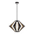 ZEEV Lighting Mamadim 24 Inch LED Architectural Crystal Pendant in Black & Brass in Satin Brushed Black Finish Model: EP11371-LED-1-2x2-SBB+AGB