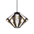 ZEEV Lighting Mamadim 24 Inch LED Architectural Crystal Pendant in Black & Brass in Satin Brushed Black Finish Model: EP11371-LED-1-2x2-SBB+AGB