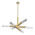 ZEEV Lighting Mamadim 48 Inch LED 6 Light Crystal Chandelier in Aged Brass Model: CD11341-LED-6-2x2-AGB