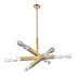 ZEEV Lighting Mamadim 48 Inch LED 6 Light Crystal Chandelier in Aged Brass Model: CD11341-LED-6-2x2-AGB