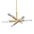 ZEEV Lighting Mamadim 48 Inch LED 6 Light Crystal Chandelier in Aged Brass Model: CD11341-LED-6-2x2-AGB