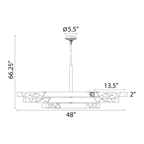 ZEEV Lighting Mamadim 48 Inch LED 6 Light Crystal Chandelier in Aged Brass Model: CD11341-LED-6-2x2-AGB