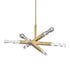 ZEEV Lighting Mamadim 48 Inch LED 6 Light Crystal Chandelier in Aged Brass Model: CD11341-LED-6-2x2-AGB