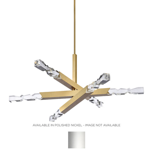 ZEEV Lighting Mamadim 48 Inch LED 6 Light Crystal Chandelier in Polished Nickel Model: CD11343-LED-6-2x2-PN