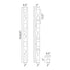 Zeev Lighting MAMADIM 6 Light LED 3CCT 6 Light 54 Inch Unique 2 Inch x2 Inch Carved Crystals Luxury in Polished Nickel Linear Vanity W Model: VL11329-LED-54-2x2-PN