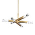 ZEEV Lighting Mamadim 60 Inch LED 6 Light Crystal Chandelier in Aged Brass Model: CD11349-LED-6-3x3-AGB